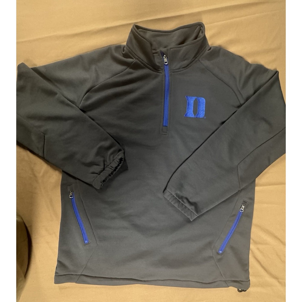 Duke Blue Devils Genuine Stuff 1/4 Zip  Long Sleeve Jacket Pullover Men Large
